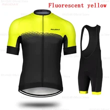 RAUDAX велосипедная майка флуоресцентная желтая одежда для велоспорта MTB велосипедные нагрудники шорты для велоспорта Джерси Набор триатлон Ropa Ciclismo