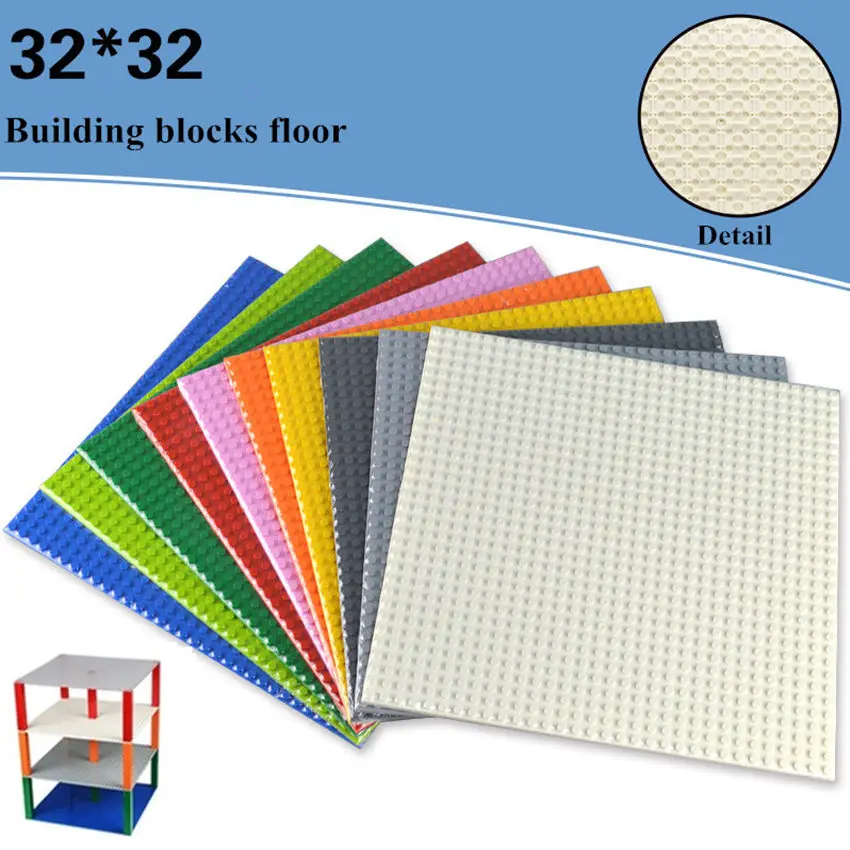 

Supfy 32*32 Dots Double-sided Baseplates Small Bricks DIY Building Blocks Base Plate Compatible All Major Brand City Figures