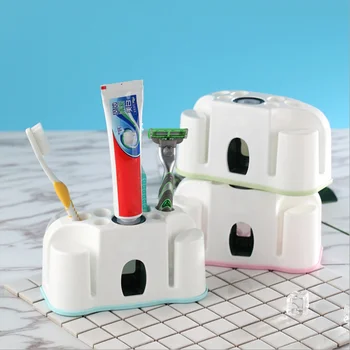 

Toothbrush Holder Toothbrush Storage Rack Portable Automatic 1Pcs Bathroom Accessories Dual-purpose Plastic Toothpaste Extruder