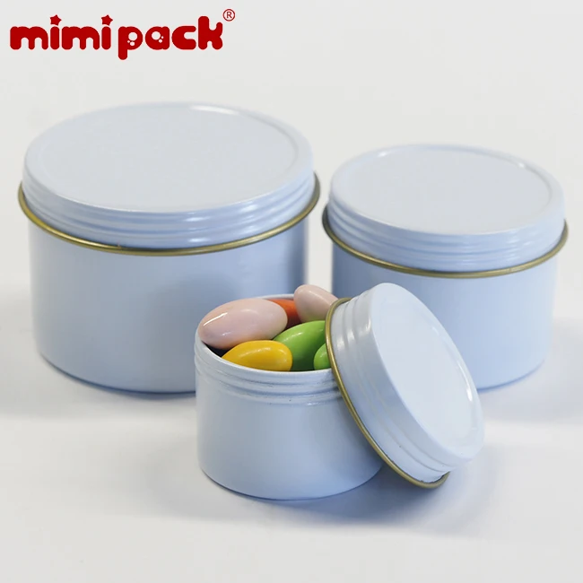 Mimipack 24 шт. металлические глубокие круглые жестяные коробки с винтовой крышкой, жесть жевательная резинка Конфета разное Органайзер(6 цветов