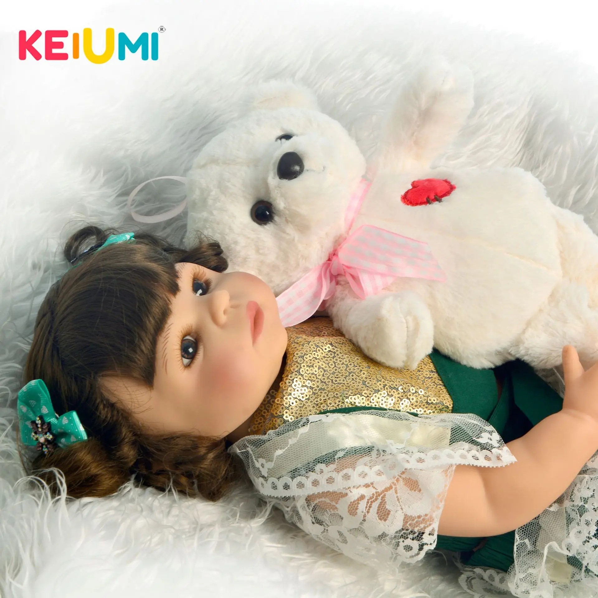 

Keiumi Hot Selling Reborn Baby Doll22-Inch 55cm Reborn Baby Doll Model Baby