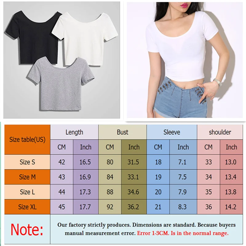 Women Summer Black Explosions Navel Short sleeve Slim Nightclub streetwear Crop Tops T-shirts Drop shipping