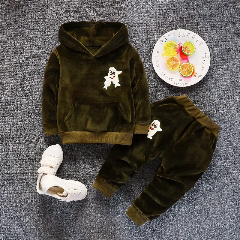 

Korean-style 2018 New Style Autumn CHILDREN'S Suit Lettered Fashion-Style Two-Piece Set Infants Children Pure Cotton