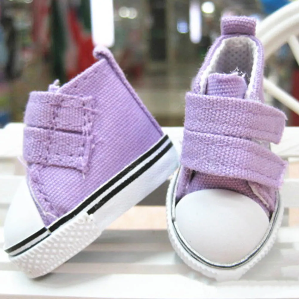 

1/6 Miniature Doll Girl Shoes Solid Color Denim Sneakers For Dolls Denim Canvas Mini Toy Shoes Handmade Doll Accessories