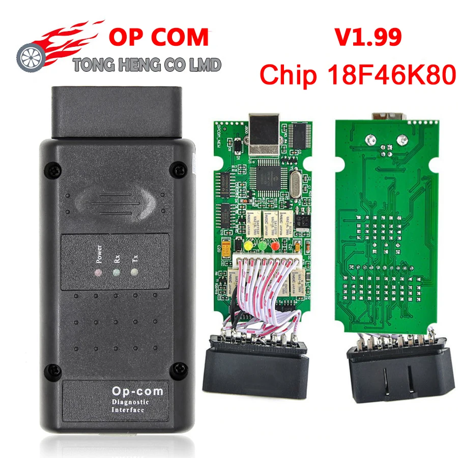 OP COM V1.99 2014V с 18F46K80 чип OBD OBD2 Диагностический кабель для Op el Opcom шина сети локальных