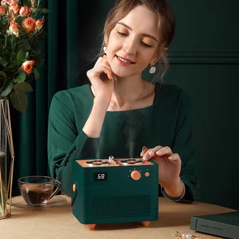 

YenvQee 1.4L Air Humidifier Usb Rechargeable Double nozzle Silence With Aroma Air Humidifier With Musics Of 4000Mah