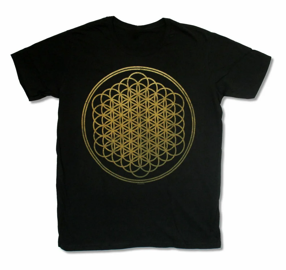 Bring Me The Horizon Золотая полупрозрачная черная футболка новая официальная фирменная