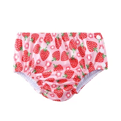 Waterproof Baby Swim Diaper - Reusable Swimwear - L (Strawberry)