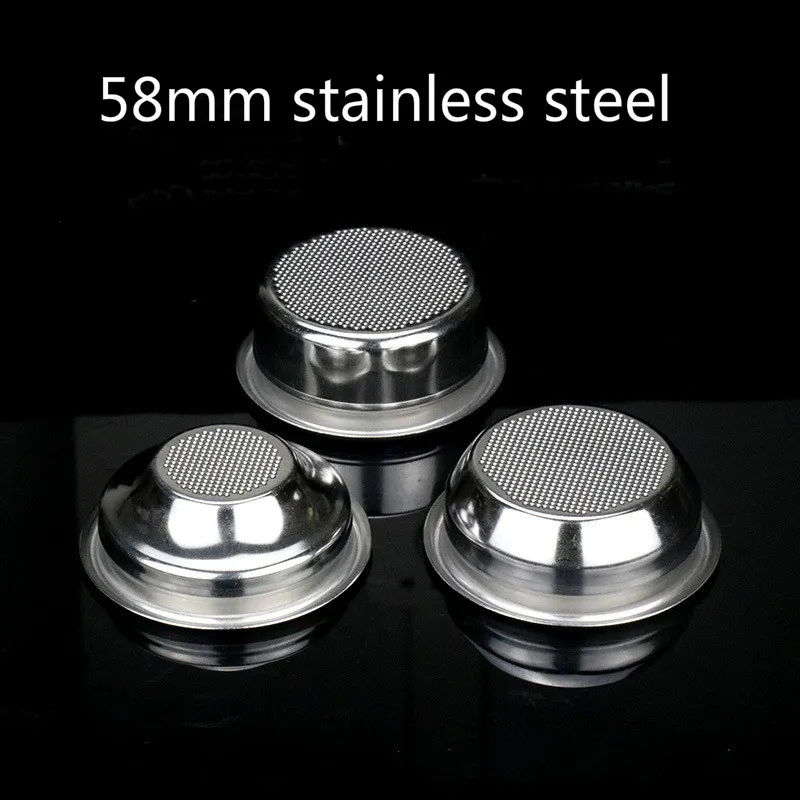 

58mm 1/2cups Filter Replacement Filter Basket for Coffee Bottomless Portafilter for Coffee Maker Machine Espresso Machine Parts