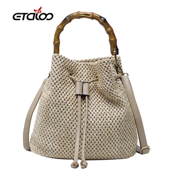 

2020 New Summer Beach Straw Bag Handbags Crossbody Bags Women Trend Casual Woven Shoulder Bag Designer Lady's Ratta Hand Totes