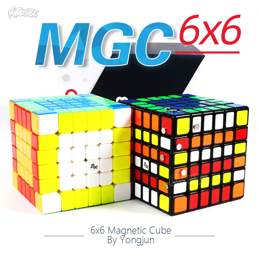 

6x6x6 Magnet Cube Yongjun MGC Magnetic Cube 6x6 Magic Spedd Cube Yongjun MGC 6 Puzzle Educational Toys for Kids