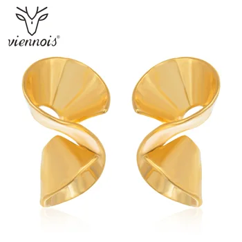 

Viennois Korean Gold Color Irregular Geometric Stud Earrings For Women Fashion Jewelry Korean Style