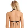 Womens Metallic Shiny Sleeveless Halter Neck Cut Out Strappy Crop Top with Ruffle Mini Skirt Dance Dress Two Piece Outfit Set 4