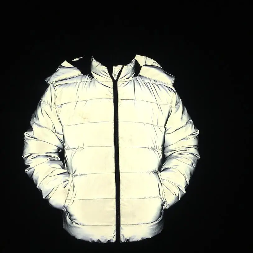 Светоотражающие зимние толстые куртки me для женщин Хип-Хоп Ночной светильник теплые пальто Модная парка одежда с длинным рукавом casaco masculino 3XL