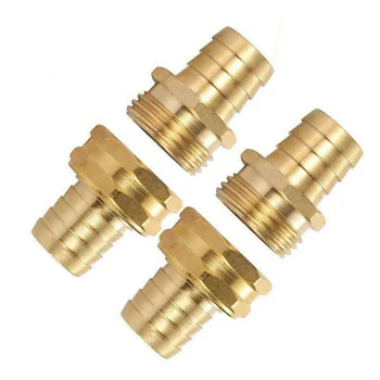 

2-Sets Brass Garden Hose Mender End Repairs 3/4 Inch Male Female Connector Kits