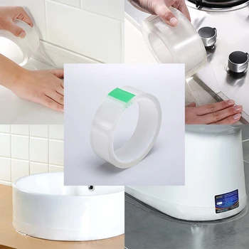 

3m Waterproof Mildew Strong Self-adhesive Transparent Tape Crevice Strip Self-adhesive Water Seal school accessories