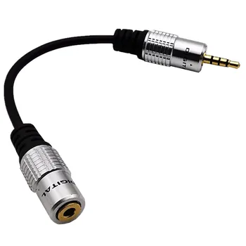 

15cm microphone 4Pole 3.5mm Male to 4Pole Female Audio Converter Adapter Cable
