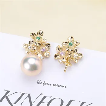 

NEW ARRIVAL 925 Sterling Silver Earrings Mountings Findings Settings Jewelry Parts Fittings Accessories for Pearls Beads Stones