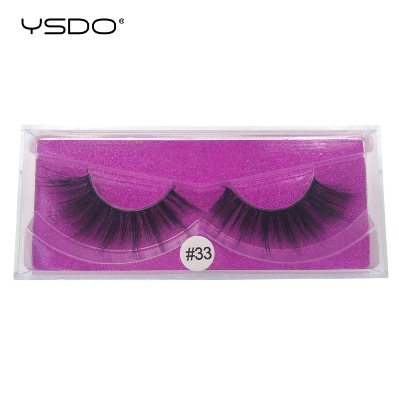 W33P YSDO 1 пара норковых ресницы maquillaje драматические ресницы натуральные накладные ресницы объем 3d норковые ресницы макияж искусственные накладки - Цвет: W33P