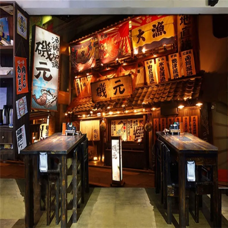 Ретро японский Izakaya фото обои s Фреска для японского ресторана суши промышленный Декор обои 3D обои