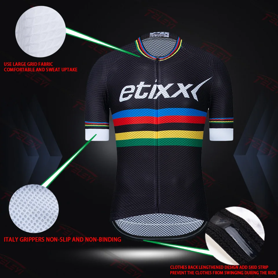 

etixxl 2019 Cycling Jersey Pro Team AERO Mtb Bicycle Clothing Bike Clothes Short Maillot Roupa Ropa De Ciclismo Hombre Verano