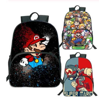 

Super Mario Smash Bros Backpack Children Anime School Bags Boy Girl Mochila Kids Cartoon Primary Bookbag Teens Laptop Backpack
