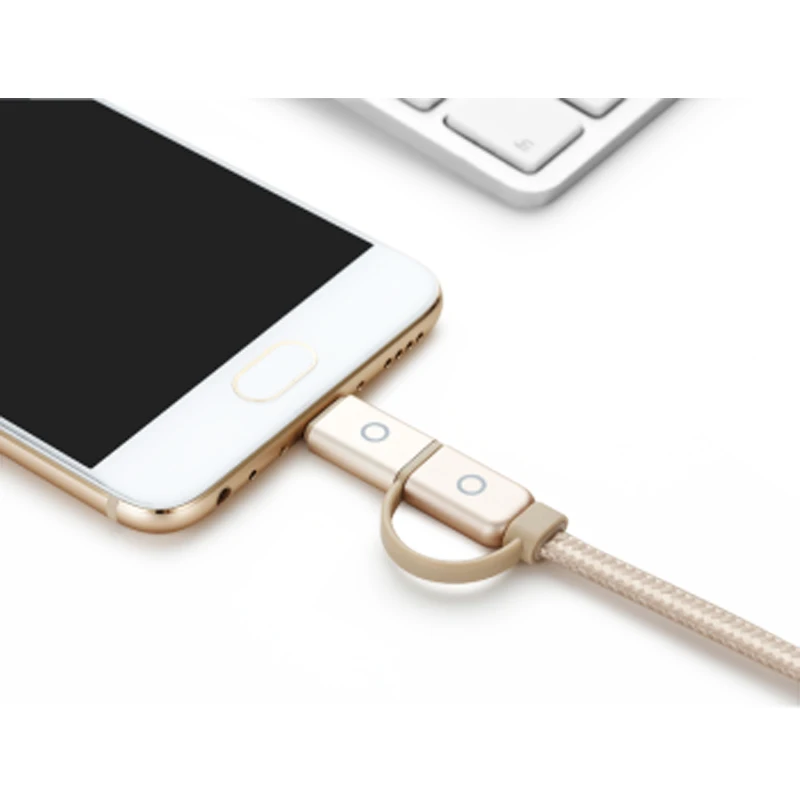 Meizu 2 в 1 USB кабель type C провод для быстрой зарядки для samsung S8Micro USB зарядное устройство USB C двойной зарядный кабель для xiaomi redmi note 7