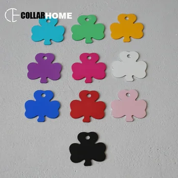 

100pcs Engravable dog ID tags customized pet nameplate puppy cat collar necklace pendant accessories anti-lost ID card 10 colors