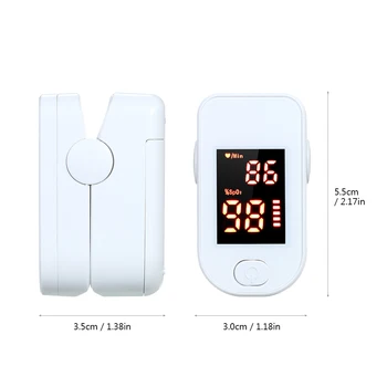 

Home Outdoor Workout Fitness Exercise Equipment 8s Quick Accurate Measure 2 Way Rotating LED Digital Display Blood Oxyen Texting