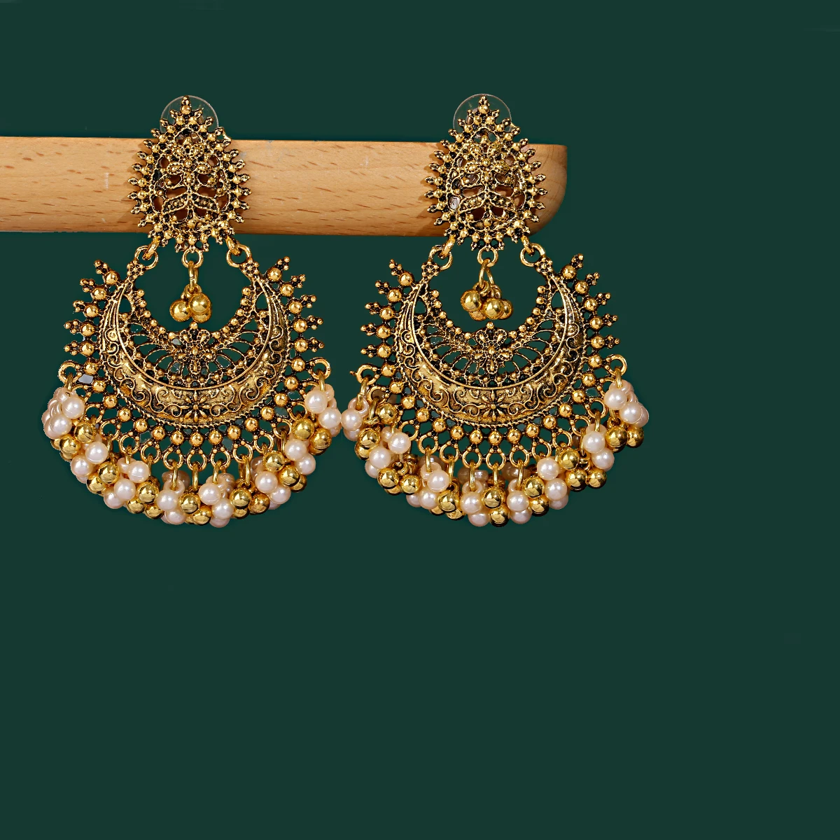 Металлические висячие серьги Jhumka индийские этнические болливудские модные