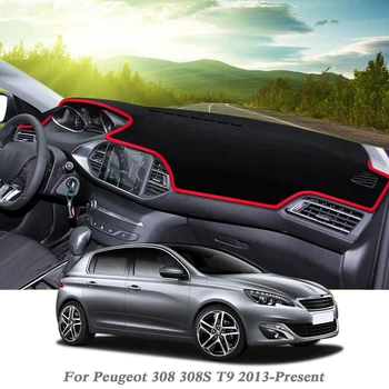 

Car Styling Dashboard Protective Mat Shade Cushion Pad Rose Carpet Mat For Peugeot 308 308S T9 2013-Present RHD&LHD Accessory