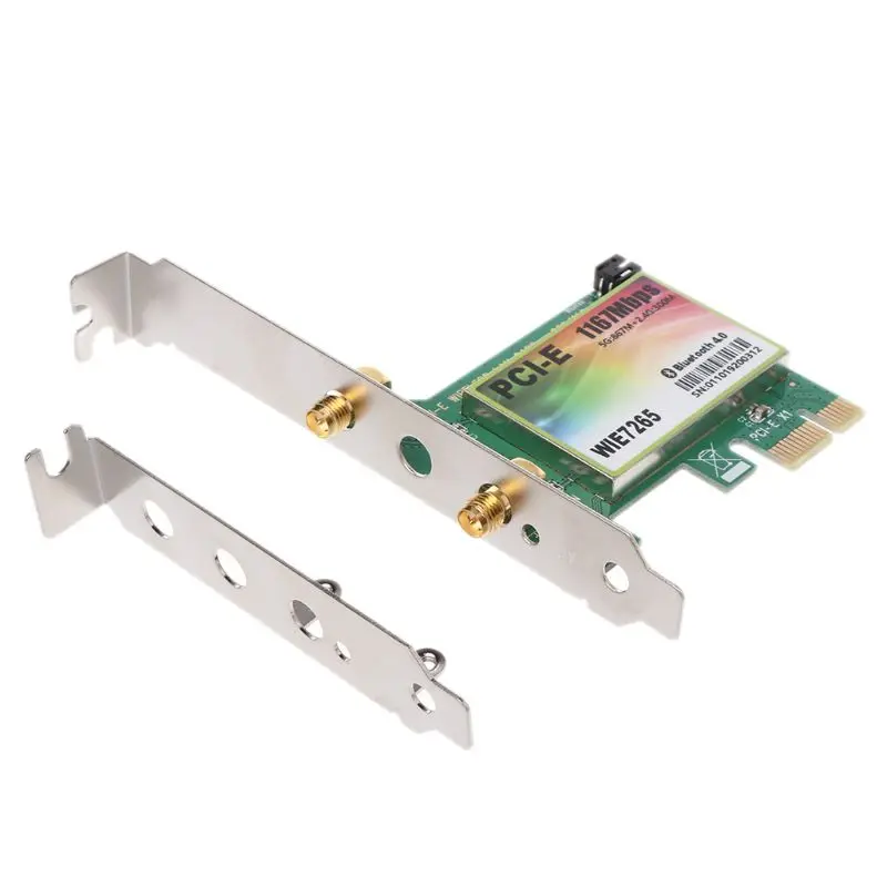 1 комплект 1200 Мбит/с беспроводная WiFi карта Bluetooth 4,0 двухдиапазонный PCI-Express адаптер настольная карта