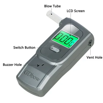 

FDA Approval Professional Digital Alcohol Tester with 5 Mouthpieces
