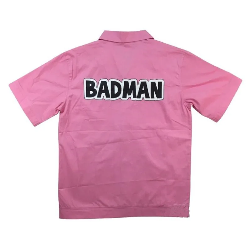 

Dragon Ball Z Vegeta Cosplay Costume Pink Shirt Dragonball Printing BADMAN Shirt Blouse Halloween Carnival Cosplay Costume
