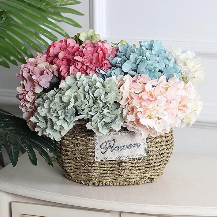 

1 Bunch Silk Hydrangea Flower for Wedding Christmas Decoration Home Fake Flower Household Artificial Flowers Plant DIY Gift