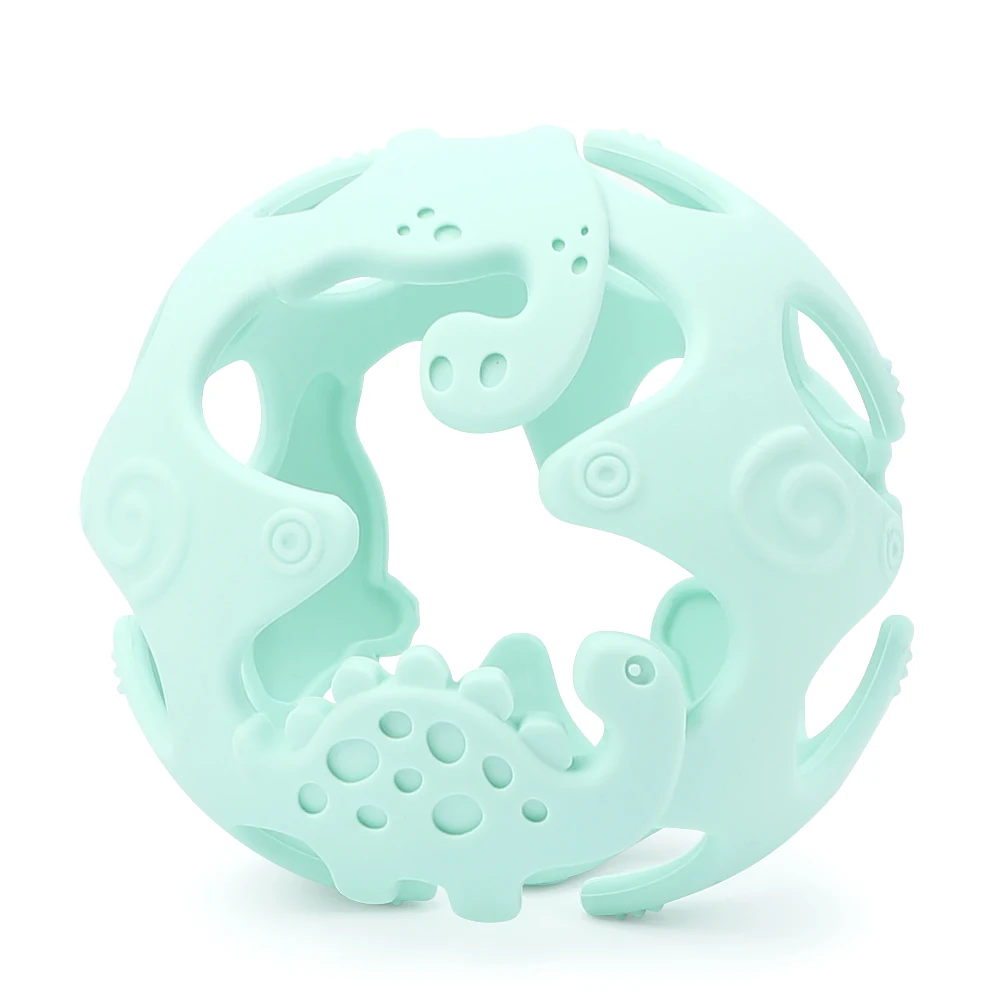 Пищевой силикон динозавр 3D стерео зуб гель йога рука ловить мяч Творческий Прорезыватель Детские головоломки молярная игрушка