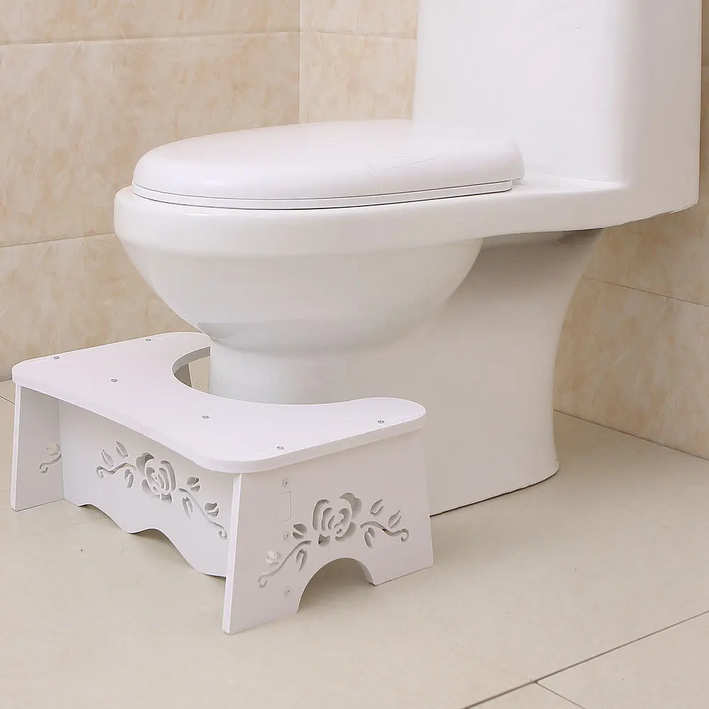  Wooden Portable Non-slip Toilet Stool Bench Aid Step Foot Stool Potty Anti-constipation Bathroom fo