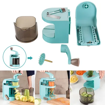 

Chopper Gadgets Quick Practical Food Slicer Kitchen Tool Hand Crank ABS Shredder Dicer Nicer Peeler Multipurpose Container