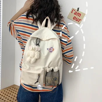 

School Student Backpack Women Waterproof Harajuku Schoolbag Female Korean Cute High School Back Pack Wild Japanese Bookbag 2020