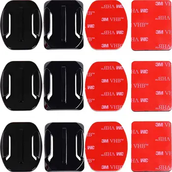 

Action Accessories kit 25x Flat 25x Curved Surface Mount 100 x 3M Adhesive Pads Sticker Mounts for GoPro Hero 7 6 5 4 3+ 3