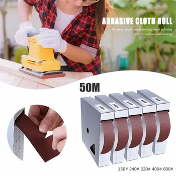 

50M Abrasive Sandpaper Roll Tape Box Polishing Grinding For Work Metal Glass Leisure Delicate high quality practical durable