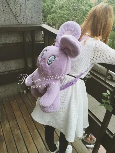 Wego мягкий Meng кролик милый пушистый рюкзак с изображением глаза дорожная сумка