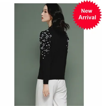 

Neck Pullover O Loose Sweater Women Elegant Foral Knit Bottom Jersey Mujer Invierno 2020 Autumn Wild Student Top