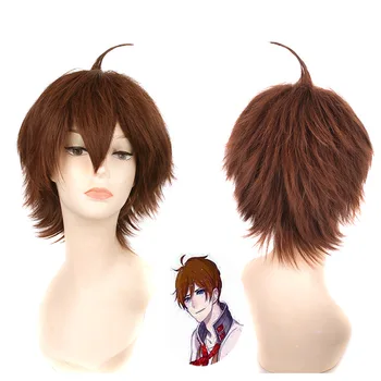 

High quality 5v5 Arena Game Cosplay Wigs Brown Ji Guang-Hong cos wig free shipping