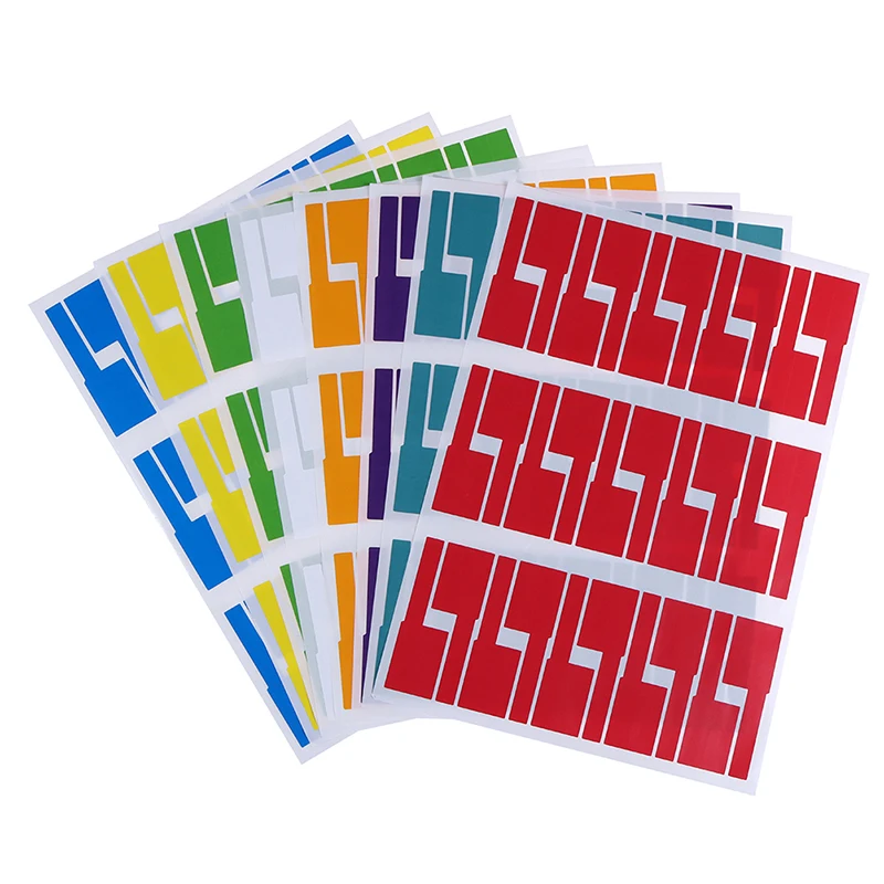 Cable Labels 300Pcs Useful Colorful Self-adhesive Cable Labels Waterproof Identification Tags Stickers Marker Tool Fiber Wire Organizers