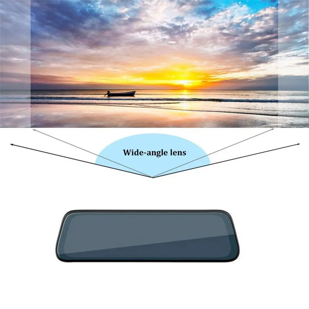10 дюймов LED дальнего Регистраторы Hd 1080P супер Широкий формат Ночное видение с заднего вида Камера Регистраторы автомобильные аксессуары