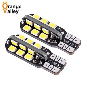 

100pcs Car T10 2835 24 SMD 194 168 W5W LED Light Bulb White CANBUS NO Error License Plate Lamp Width Lights 24 LEDs