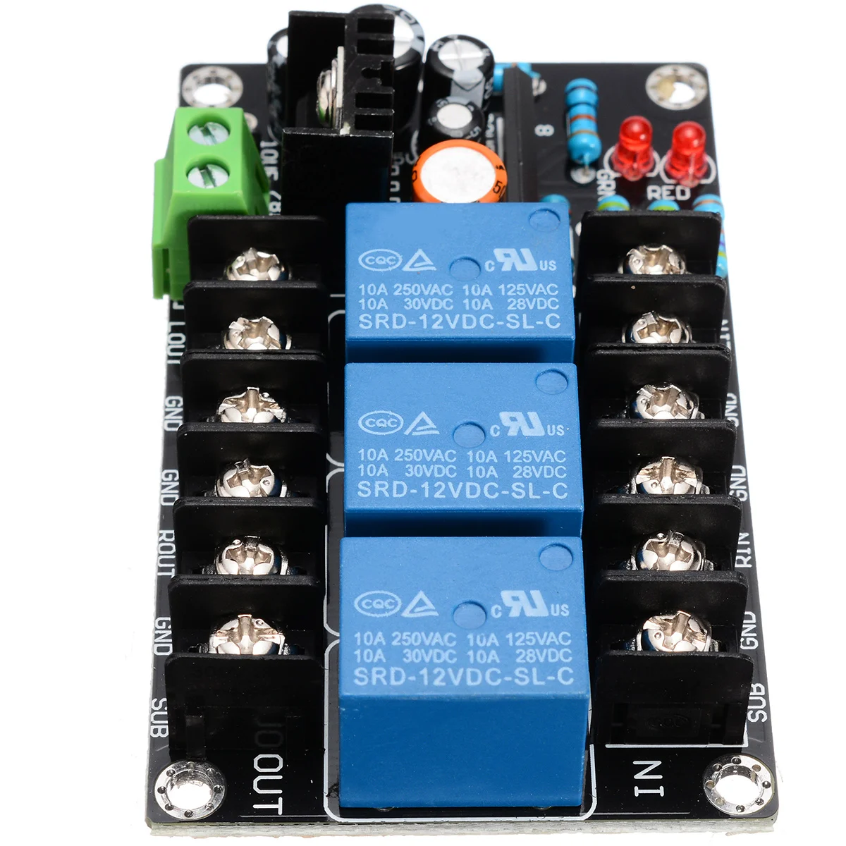 AC 12-15V UPC1237 2.1 Dual Channel Audio Amplifier Speaker Delay Protection Circuit Board Subwoofer Delay Integrated Circuits