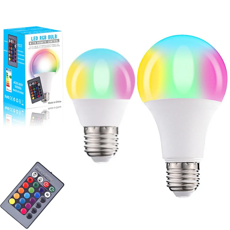 Умная лампа E27 110 В 220 светодиодсветильник RGB-лампа с регулируемой яркостью 3 Вт 5