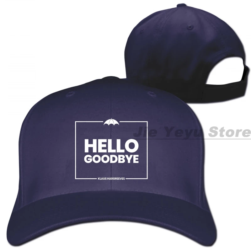 Бейсбольная кепка с принтом Hello Good Bye, размер SXL, бейсбольная кепка для мужчин и женщин, Кепка-Дальнобойщик, модная Регулируемая Кепка - Цвет: 1-Navy